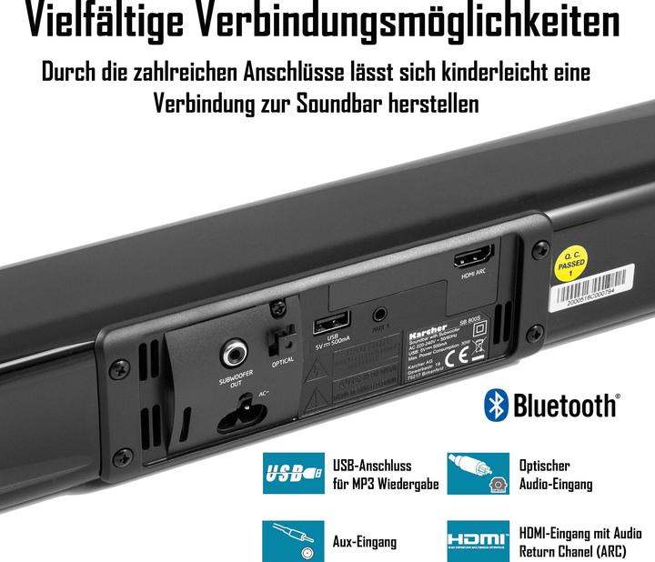 Actual product image Karcher SB Soundbar (60 W, 2.1 Channel)