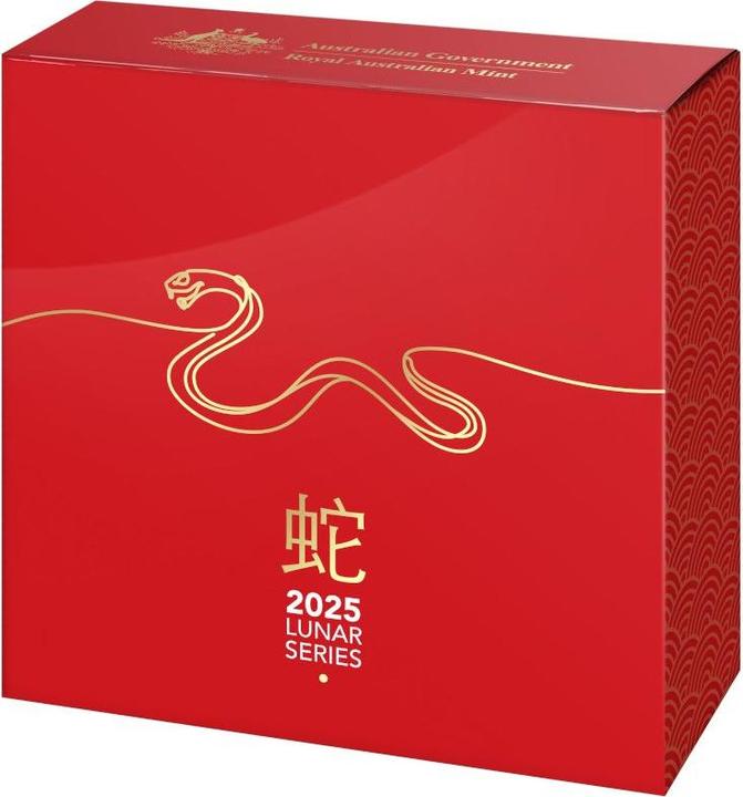 Produktbild Royal Australian Mint Silber Lunar Schlange 1 oz PP gewölbte Prägung - RAM 2025 (999, 2025)