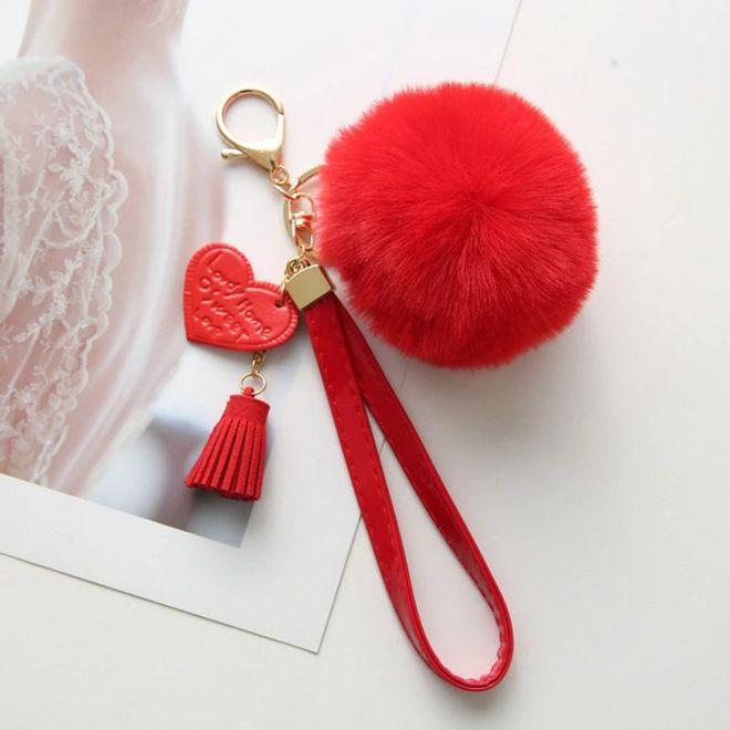 Immagine prodotto MU Style Portachiavi Pompom con dettagli in ecopelle