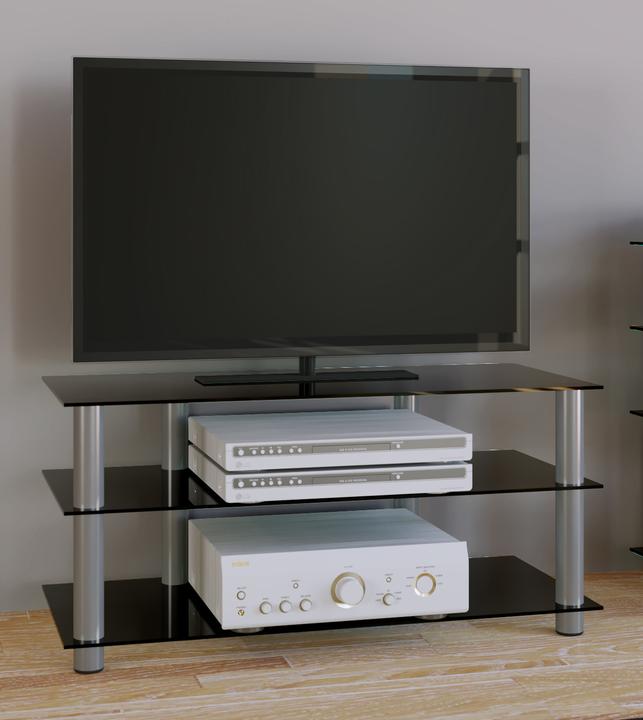 Produktbild VCM Netasa Schwarzglas (95 x 40 x 45 cm)