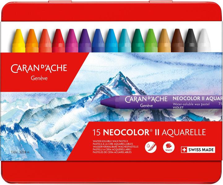 Produktbild Caran d'Ache Neocolor II Aquarelle Metallschachtel (Multicolor, 15 x)