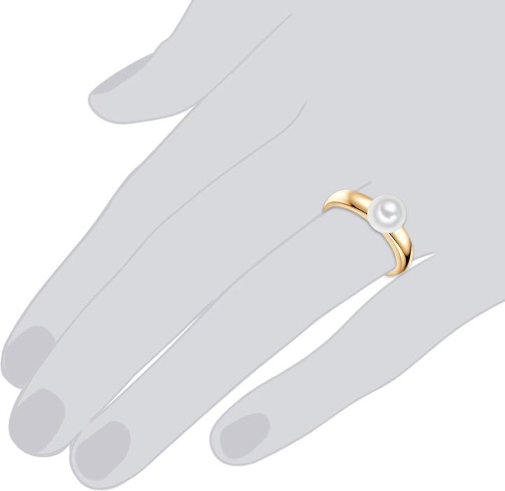 Image du produit Valero Pearls Femme argent sterling perle d'eau douce de culture or jaune - 11922 (50, Argent 925)