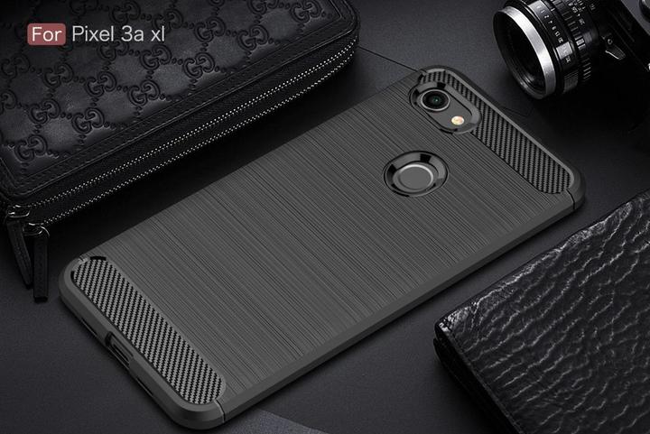 Produktbild Screenguard Google Pixel 3a XL Hülle Carbon Brushed Soft TPU (Google Pixel 3a XL)