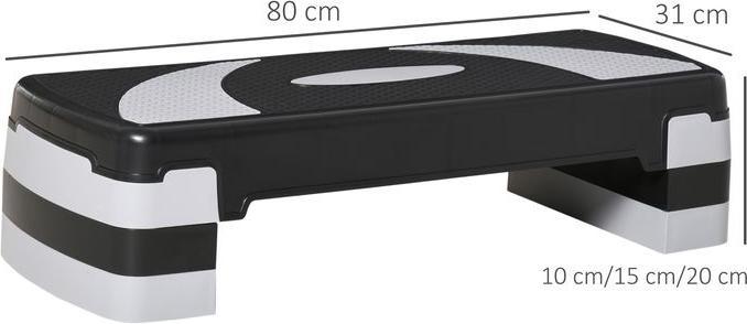 Actual product image Swisshandel24 Stepping board Aerobic stepper height-adjustable with 3 levels (10/15/20 cm) Fitness exercise bike