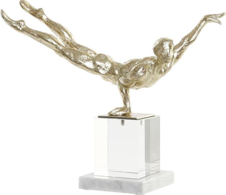 Produktbild DKD Home Decor Deko-Figur Kristall Gold Harz Marmor Turner (30 x 10 x 27 cm)