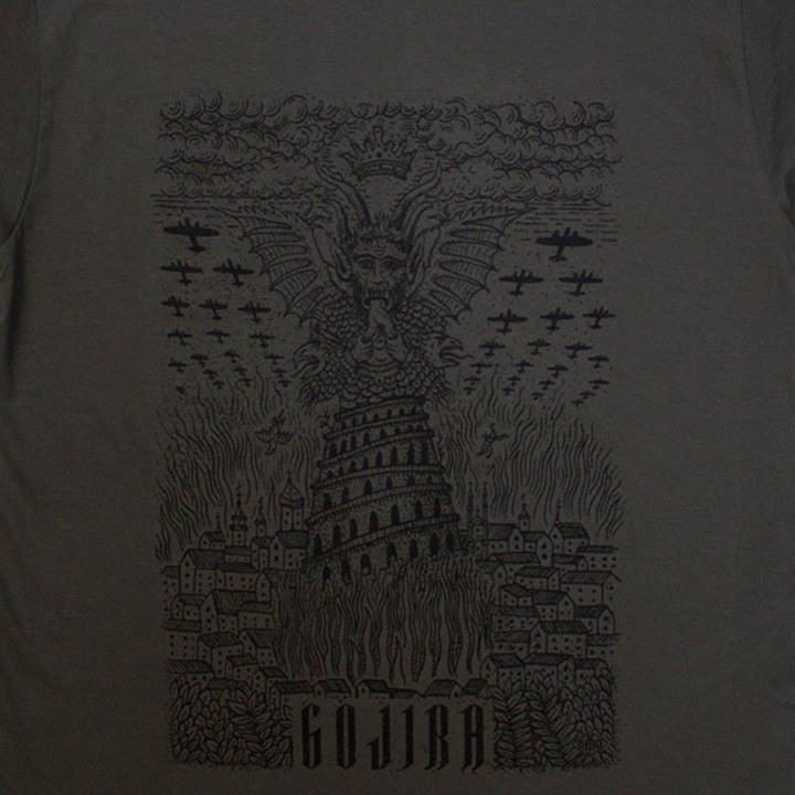 Actual product image Gojira Unisex Adult Demon Village T-Shirt (M)