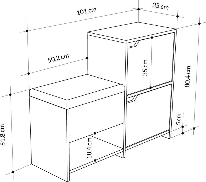 Actual product image Skye Decor Haven (101.5 x 35.5 x 80.5 cm)