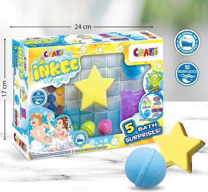 Image du produit Craze Inkee Set avec 5 surprises pour le bain (Sel de bain)