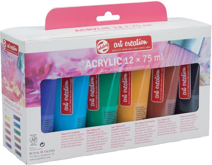 Produktbild Talens Acrylfarbe 12er Set (Mehrfarbig, 900 ml)