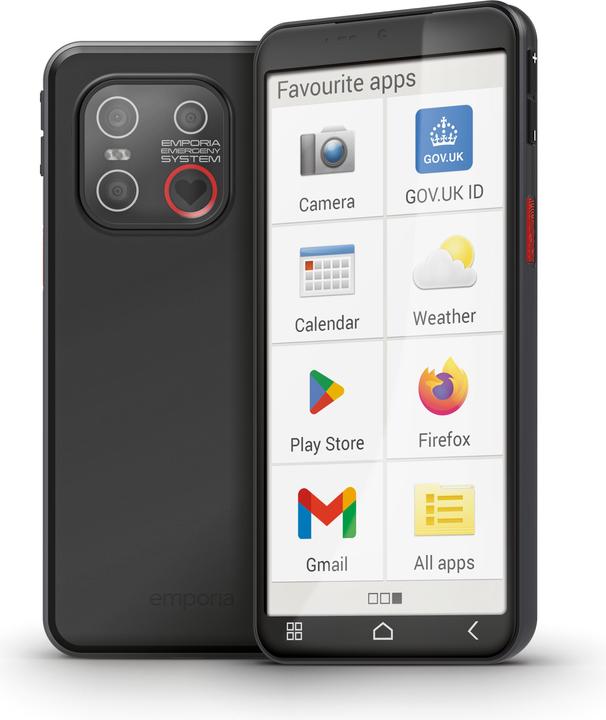 Actual product image Emporia Smart 6 Lite (128 GB, Black, 5.58", Single SIM, 50 Mpx, 4G)
