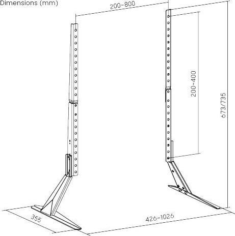 Nährwerte und Zutaten Vivolink Table top TV stand 23" - 75 (75")
