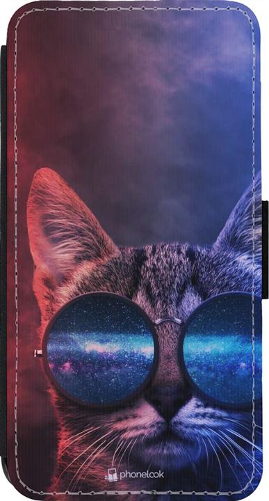 Actual product image PhoneLook Cover Wallet Black Red Blue Cat Glasses (Apple iPhone 13 Pro)
