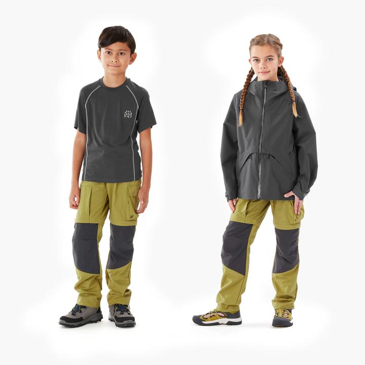 Image du produit Quechua Pantalon modulable de randonnée enfant 7-15 ans, MH500 khaki jaune (140)