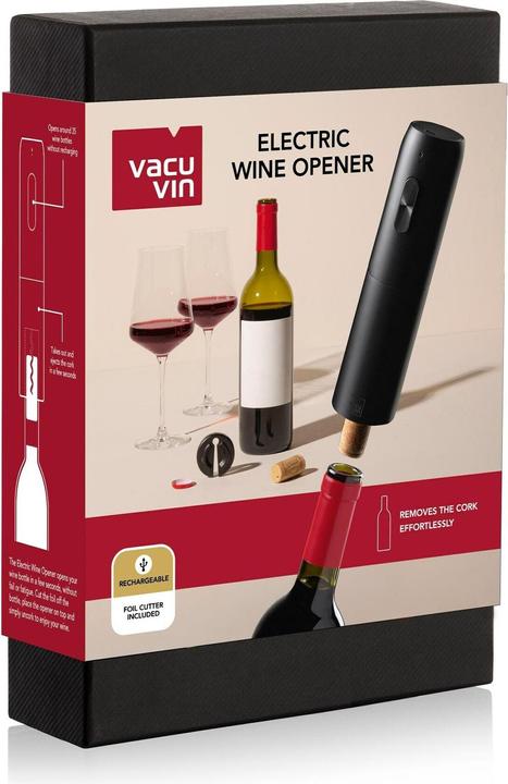 Image du produit Vacu Vin Vacuvin Korkenzieher Elektrischer Weinöffner Schwarz (Tire-bouchon électrique)