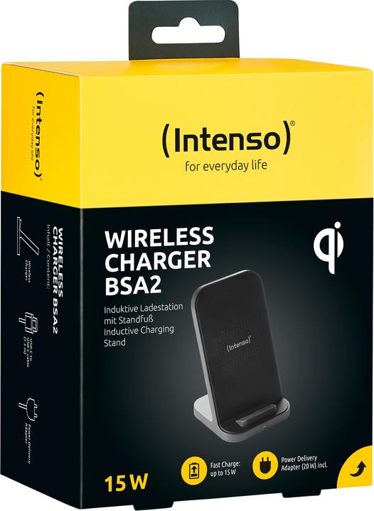 Produktbild Intenso Wireless Charger BSA2 Ladegerät schwarz (15 W)