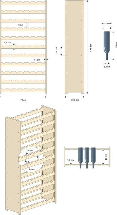 Produktbild Jamb VinoVer (72 x 26.5 x 145.5 cm)