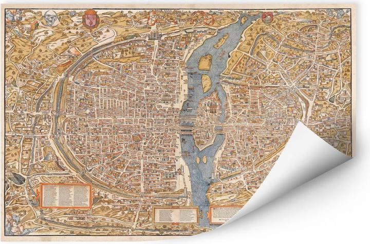 Produktbild Trenddeko Historische Karte von Paris (120 x 80 cm)