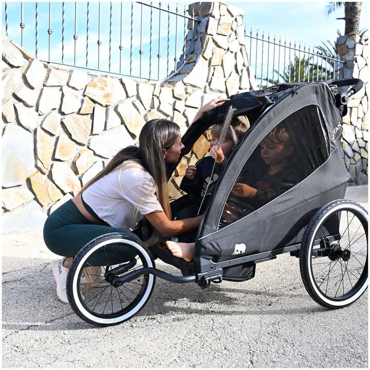 Image du produit Deryan 3in1 Fahrradanhänger für 2 Kinder