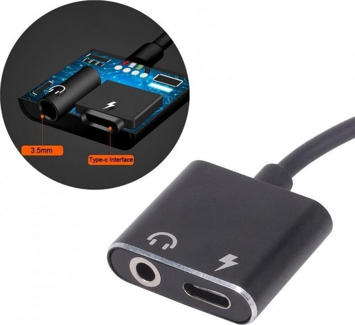 Produktbild JTI USB-C-Adapter/Splitter USB-C- und AUX-Anschluss (USB Typ C)