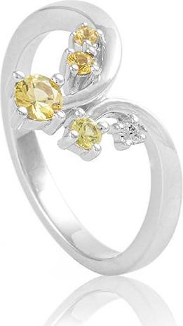 Actual product image Breuning RING - E. SAFIR YELLOW/brill. 0,02 Ct. H/si (61, 585/14 K Gold)