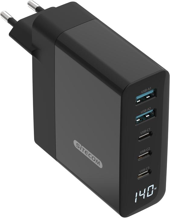 Produktbild Sitecom 140w Pd Wall Charger, LED Screen (140 W)