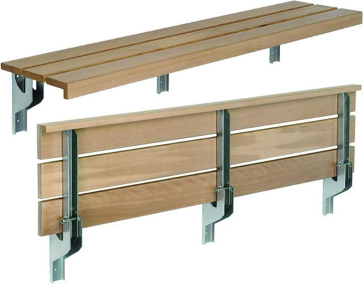 Produktbild Makk Sitzbank-Klappkonsolen für Schulen, Sporthallen, usw. (aufklappbar / ohne Schuhrostauflage)