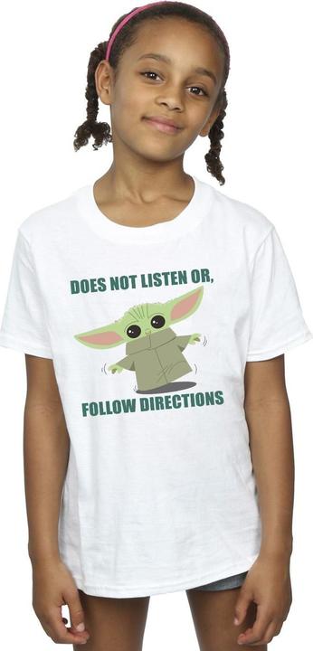 Image du produit Star Wars - T-shirt THE MANDALORIAN GROGU DOES NOT LISTEN - Fille (140, 146)