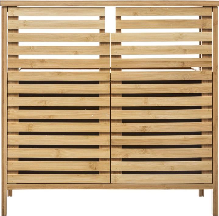 Actual product image 5Five Bamboo bathroom cabinet with cut-out (80 x 28 x 60 cm)