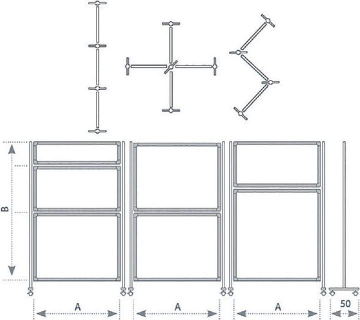 Produktbild Franken Stellwandtafel ECO Stahl (120 x 120 cm)