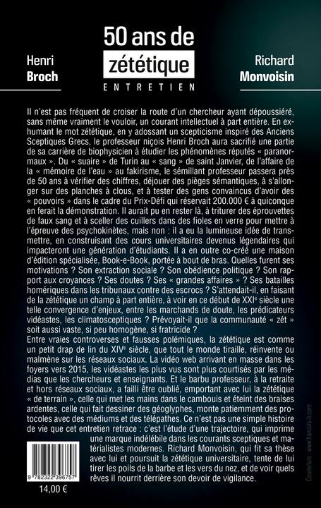 Produktbild 50 ans de zététique (Französisch, Henri Broch, Richard Monvoisin, 2023)