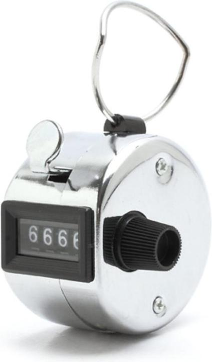 Produktbild Stride Metall Handzähler Schritt Zähler Counter Klicker für Sport / Schule / Veranstaltungen - Silber