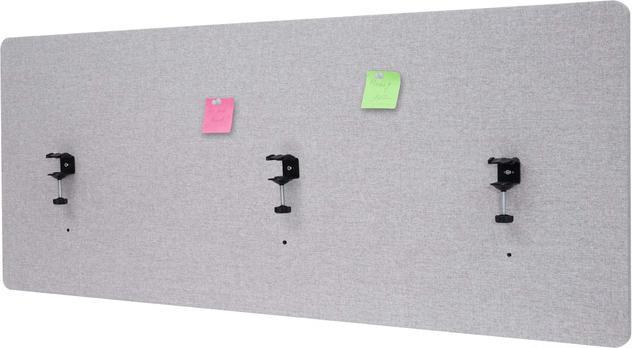 Image du produit Mendler Cloison acoustique de bureau, écran d'intimité de bureau, double paroi tissu/textile - 160x60cm