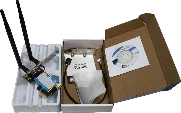 Actual product image Intertech Wi-Fi 6 PCIe Adapter EP-134 Antenna,Bluetooth 5.2 (PCIe)