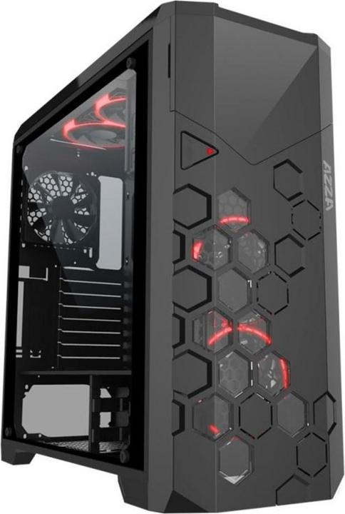 Actual product image Azza Geh Fulltower ATX Storm 6000B ARGB(Win-Glass,4xRGB)2xUSB (ATX, E-ATX, mATX)