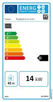 Etichetta energetica Vaillant eloBLOCK VE14/14 EU I - 400V, 14 KW elkedel