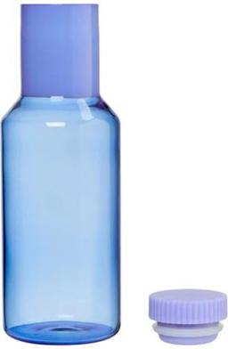 Image du produit Design Letters Carafe Tube en verre 1 L Blue (1 l)