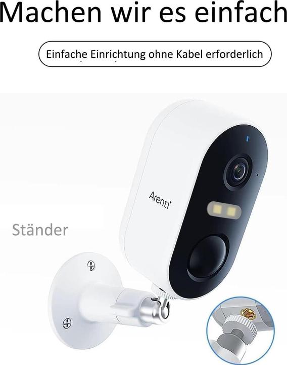 Produktbild Arenti Kabellose 2K WLAN Überwachungskamera mit Nachtsicht