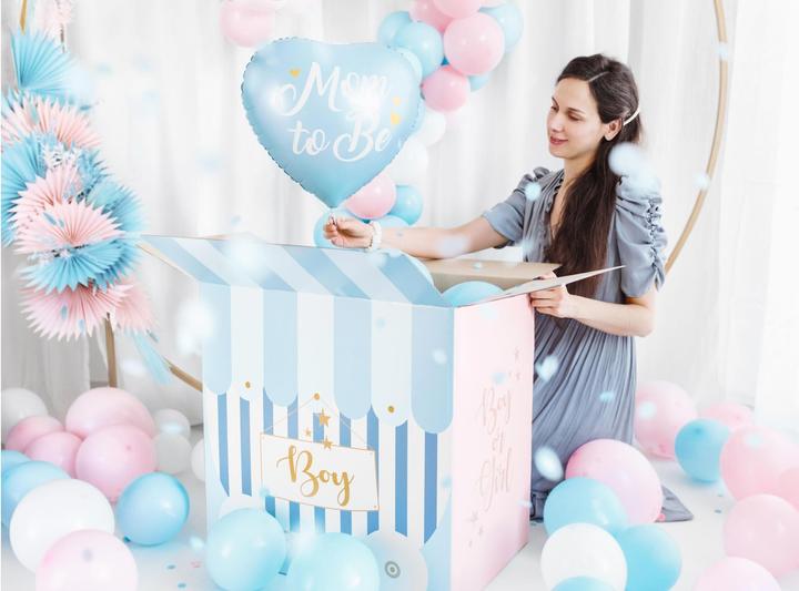 Produktbild Partydeco Folienballon Mom to be Blau