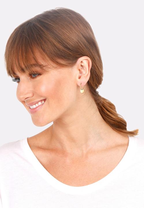 Image du produit Elli Creolen mit Stecker und Plättchen Design (Argent Sterling)