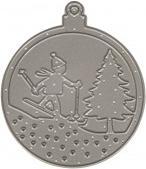 Produktbild Rayher Stanzschablone Weihnachtskugel Skifahrer, 1 Stück