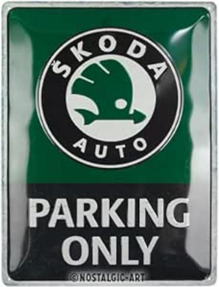 Produktbild Nostalgic-Art Merchandising Schild Skoda Parking only 30 x 40 cm, Metall (30 x 40 cm)