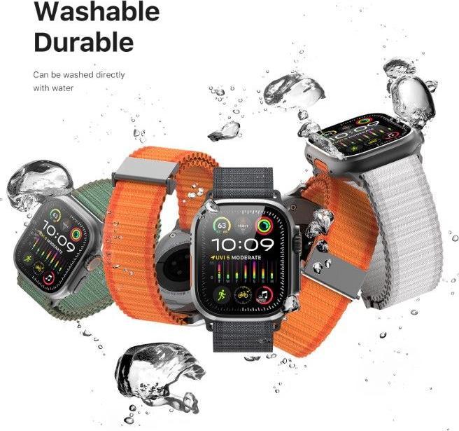 Produktbild Dux Ducis Apple Watch 44/45/46/49mm - Nylon Stoff Ersatzarmband (44 mm, 45 mm, 42 mm, 49 mm, Nylon)