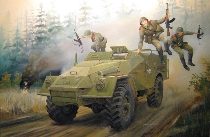 Actual product image Trumpeter Russian BTR-40 APC