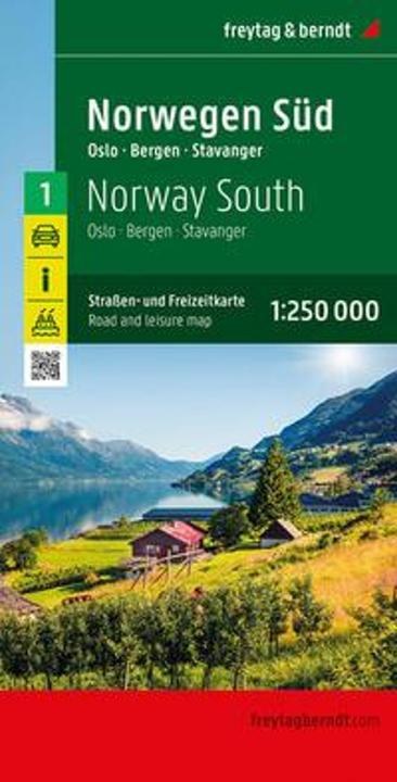Produktbild Norwegen Süd, Strassen- und Freizeitkarte 1:250.000, freytag & berndt (freytag & berndt, Ungarisch, Slowakisch, Englisch, Norwegisch, Niederländisch, Italienisch, Spanisch, Tschechisch)