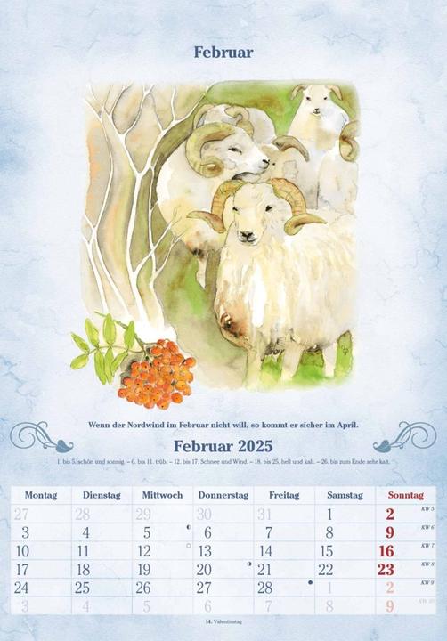 Image du produit Alpha Edition Calendrier du centenaire 2025 Calendrier mural, 23,7x34cm, calendrier illustré avec (Couverture rigide, Allemand)