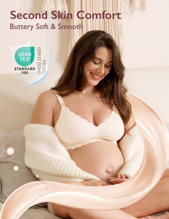 Immagine prodotto Momcozy YN46 Reggiseno da allattamento floreale senza cuciture Skin L (L)