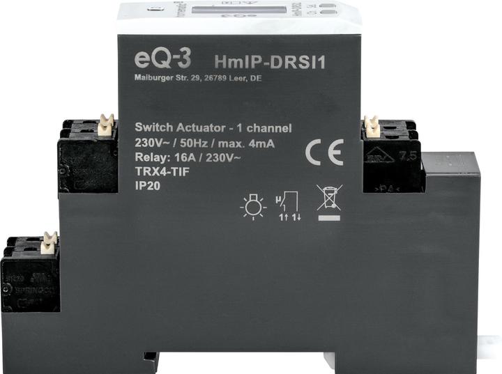 Actual product image Homematic IP Switch actuator for top-hat rail mounting - 1-fold (Switch actuator)