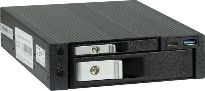 Intertech INTER-TECH HDD removable frame ST-7227U for 1x 6.35cm 2.5inch and 1x 8.89cm 3.5inch 1x USB 3.0 TypeC