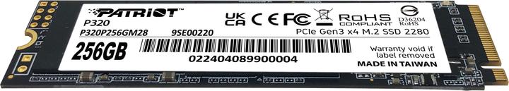 Valori nutrizionali e ingredienti Patriot SSD Viper P320 M.2 PCI-Ex4 NVMe 256GB 2.2GB/s (256 GB, M.2 2280)