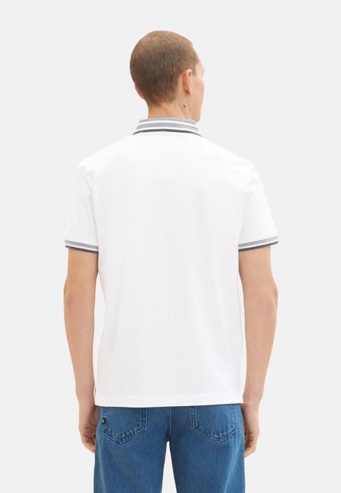 Immagine prodotto Tom Tailor Polo Basic Polo a maniche corte con strisce a contrasto e stampa del logo (3XL)